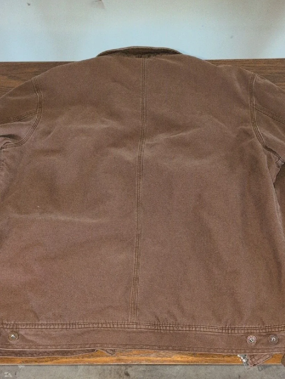 Early 2000s Old Navy Brown Men's Military Field Jacket with Zip Chest Pocket